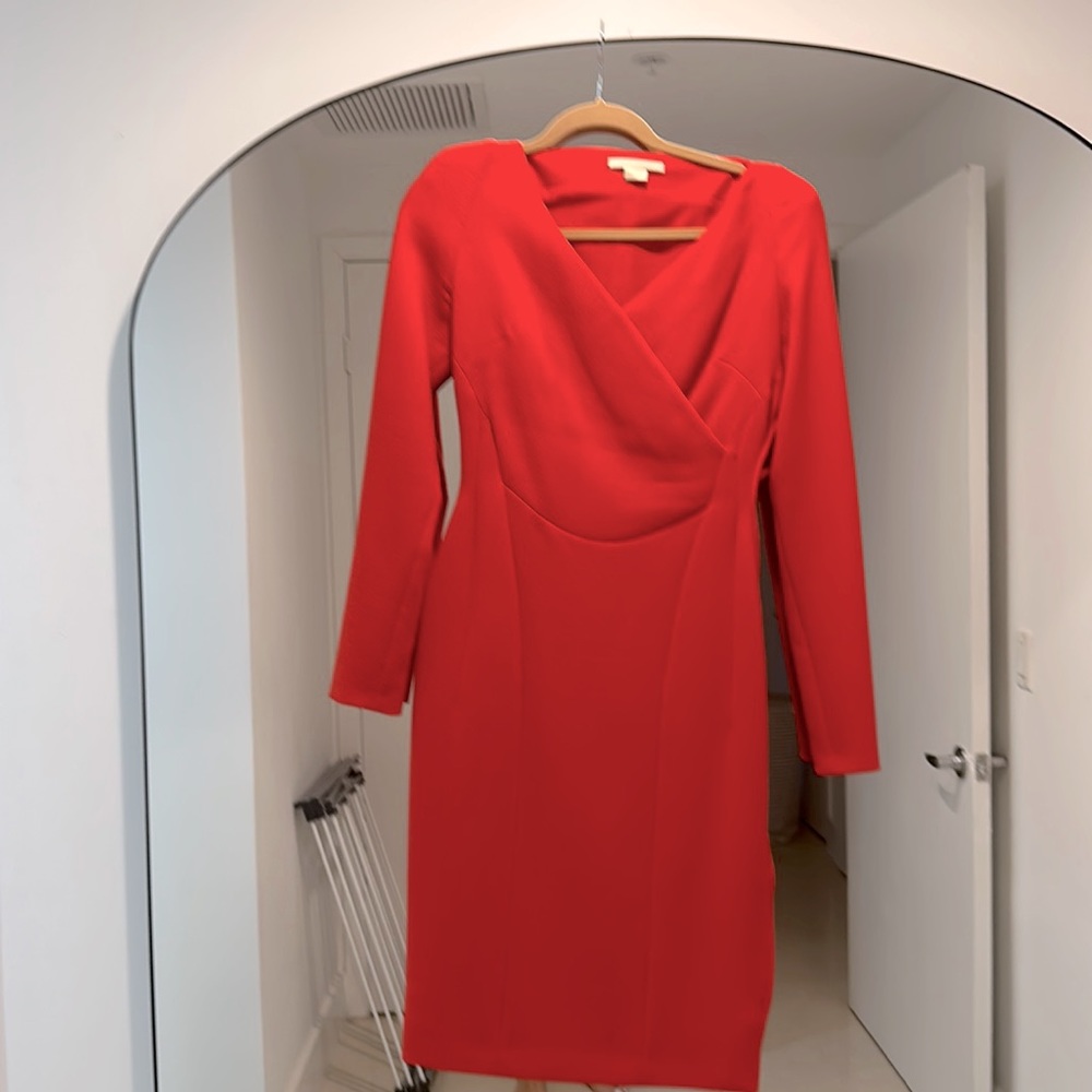Antonio Bernardo  size 40 wool red dress